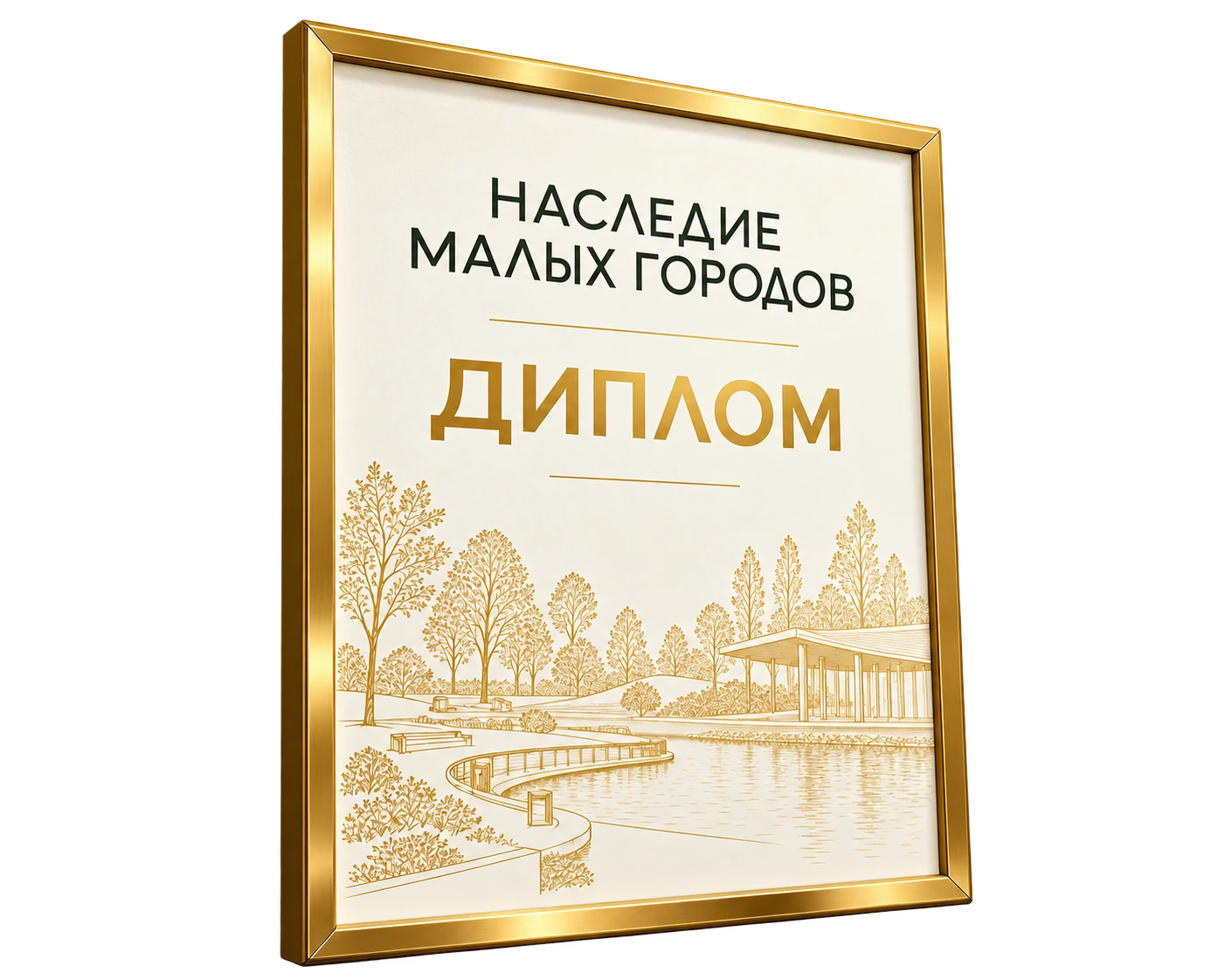 Диплом конкурса в золотой раме